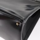 GUCCI Hand Bag Enamel 2way Black Gold 000 1669 0503 Auth ep12427-18