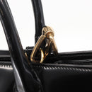 GUCCI Hand Bag Enamel 2way Black Gold 000 1669 0503 Auth ep12427-10