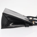 GUCCI Hand Bag Enamel 2way Black Gold 000 1669 0503 Auth ep12427-3