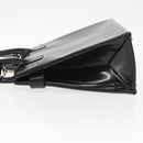 GUCCI Hand Bag Enamel 2way Black Gold 000 1669 0503 Auth ep12427-4