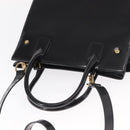 GUCCI Hand Bag Enamel 2way Black Gold 000 1669 0503 Auth ep12427-6