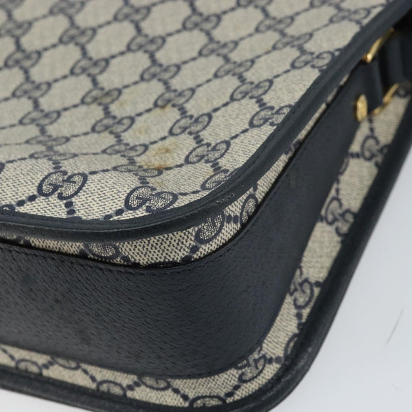 GUCCI GG Supreme Shoulder Bag PVC Navy Gold 001 116 0847 Auth ep12430