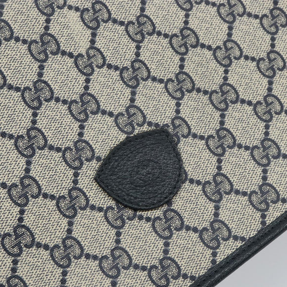 GUCCI GG Supreme Shoulder Bag PVC Navy Gold 001 116 0847 Auth ep12430