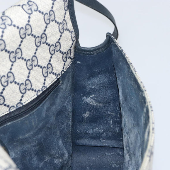 GUCCI GG Supreme Shoulder Bag PVC Navy Gold 001 116 0847 Auth ep12430