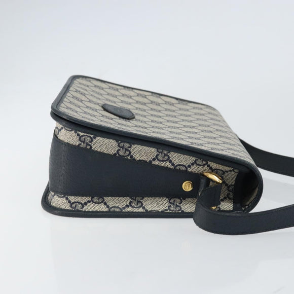 GUCCI GG Supreme Shoulder Bag PVC Navy Gold 001 116 0847 Auth ep12430