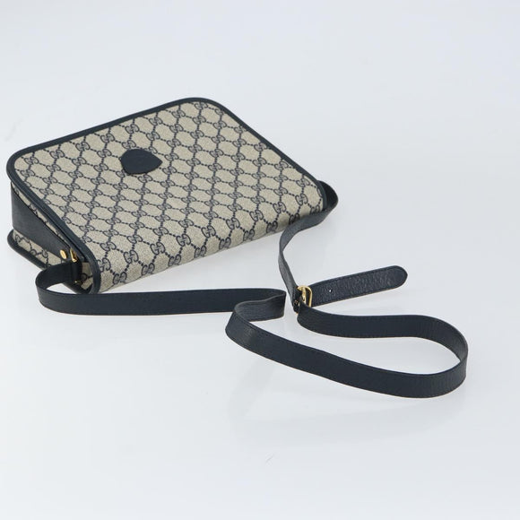 GUCCI GG Supreme Shoulder Bag PVC Navy Gold 001 116 0847 Auth ep12430
