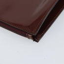 GUCCI Clutch Bag Enamel Brown Auth ep12432-16