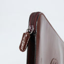 GUCCI Clutch Bag Enamel Brown Auth ep12432-8