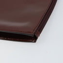 GUCCI Clutch Bag Enamel Brown Auth ep12432-7