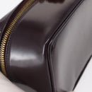 GUCCI Vanity Hand Bag Enamel Purple Gold 032 1956 0151 Auth ep12433-14