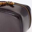 GUCCI Vanity Hand Bag Enamel Purple Gold 032 1956 0151 Auth ep12433-15