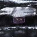 GUCCI Vanity Hand Bag Enamel Purple Gold 032 1956 0151 Auth ep12433-12