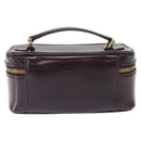 GUCCI Vanity Hand Bag Enamel Purple Gold 032 1956 0151 Auth ep12433-2