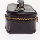 GUCCI Vanity Hand Bag Enamel Purple Gold 032 1956 0151 Auth ep12433-4
