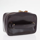 GUCCI Vanity Hand Bag Enamel Purple Gold 032 1956 0151 Auth ep12433-6