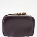 GUCCI Vanity Hand Bag Enamel Purple Gold 032 1956 0151 Auth ep12433-5