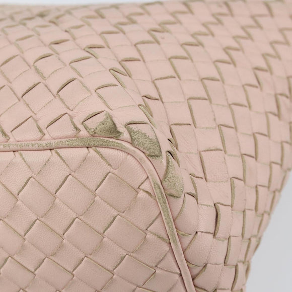 BOTTEGA VENETA INTRECCIATO Hand Bag Leather Pink Auth ep12436
