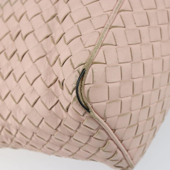 BOTTEGA VENETA INTRECCIATO Hand Bag Leather Pink Auth ep12436