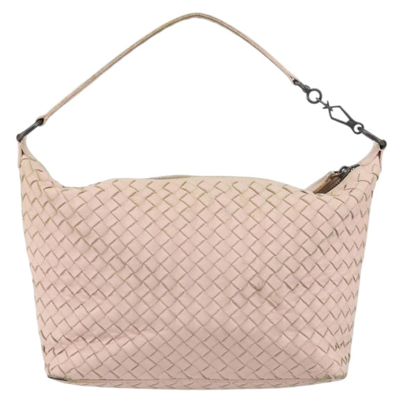 BOTTEGA VENETA INTRECCIATO Hand Bag Leather Pink Auth ep12436