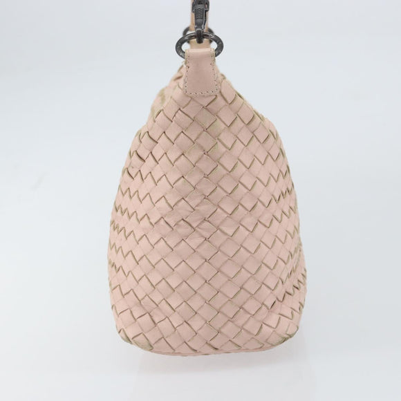 BOTTEGA VENETA INTRECCIATO Hand Bag Leather Pink Auth ep12436