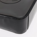 GUCCI Shoulder Bag Enamel Black Auth ep12438-11