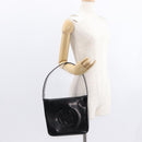 GUCCI Shoulder Bag Enamel Black Auth ep12438-22