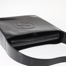 GUCCI Shoulder Bag Enamel Black Auth ep12438-6