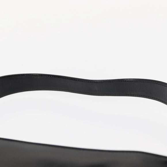 GUCCI Shoulder Bag Enamel Black Auth ep12438