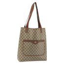 GUCCI GG Supreme Web Sherry Line Tote Bag PVC Beige Red 89 02 003 Auth ep12439-1