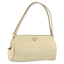 PRADA Shoulder Bag Nylon Beige Gold Auth ep12445-1