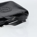 GUCCI Hand Bag Enamel Black Silver 000 1013 0504 Auth ep12446-7