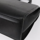 Burberrys Hand Bag Leather Black Silver Auth ep12447-16
