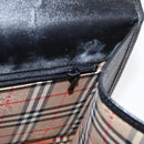 Burberrys Hand Bag Leather Black Silver Auth ep12447-20
