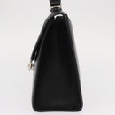 Burberrys Hand Bag Leather Black Silver Auth ep12447-3