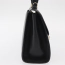 Burberrys Hand Bag Leather Black Silver Auth ep12447-4