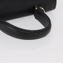 Burberrys Hand Bag Leather Black Silver Auth ep12447-7