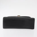 Burberrys Hand Bag Leather Black Silver Auth ep12447-5