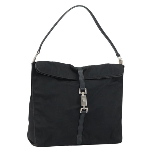 GUCCI Jackie Shoulder Bag Nylon Black Silver 001 3355 1781 Auth ep12448