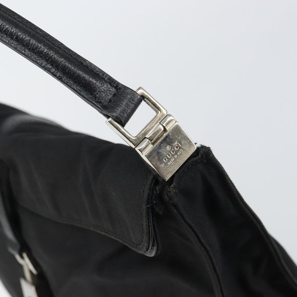 GUCCI Jackie Shoulder Bag Nylon Black Silver 001 3355 1781 Auth ep12448
