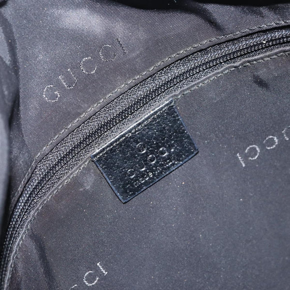 GUCCI Jackie Shoulder Bag Nylon Black Silver 001 3355 1781 Auth ep12448