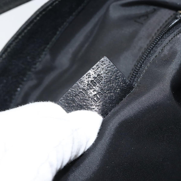 GUCCI Jackie Shoulder Bag Nylon Black Silver 001 3355 1781 Auth ep12448