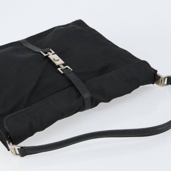 GUCCI Jackie Shoulder Bag Nylon Black Silver 001 3355 1781 Auth ep12448