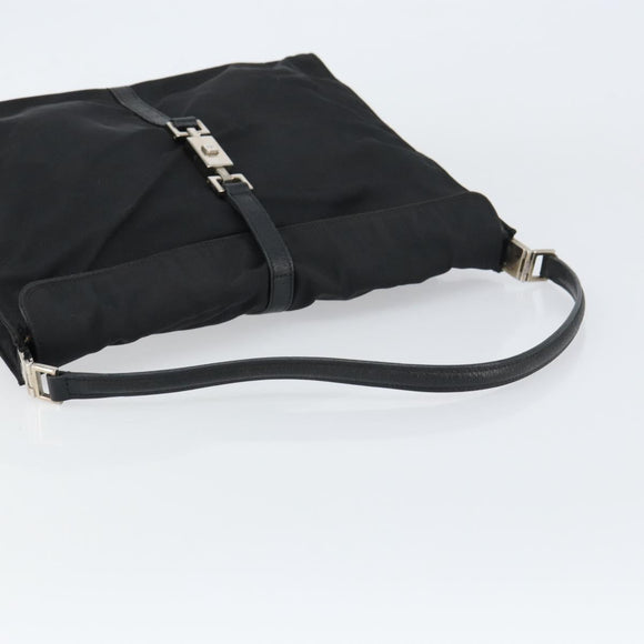 GUCCI Jackie Shoulder Bag Nylon Black Silver 001 3355 1781 Auth ep12448