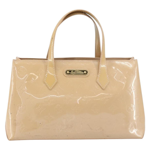 LOUIS VUITTON Vernis Wilshire PM Hand Bag Rose Flow Lantern M91642 Auth ep12449