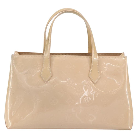 LOUIS VUITTON Vernis Wilshire PM Hand Bag Rose Flow Lantern M91642 Auth ep12449