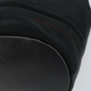 Burberrys Tote Bag Suede Black Gold Auth ep12453-10