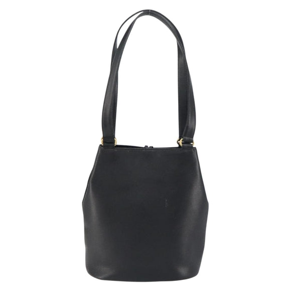 Burberrys Tote Bag Suede Black Gold Auth ep12453