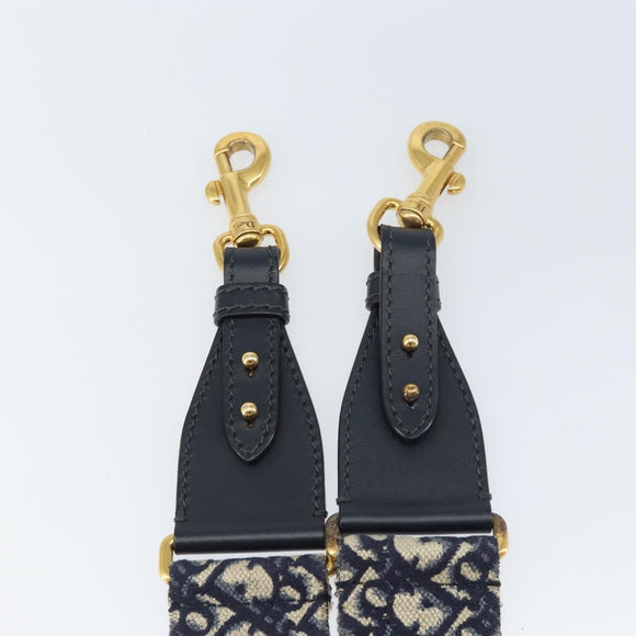 Christian Dior Trotter Canvas Shoulder Strap 32.3"" Navy Auth ep12455