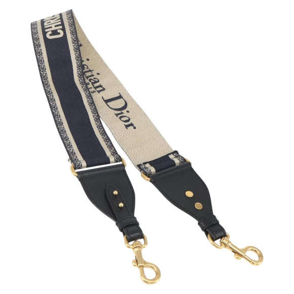 Christian Dior Shoulder Strap Canvas 32.3"" Navy Auth ep12457