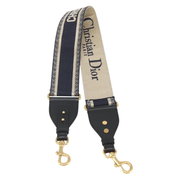 Christian Dior Shoulder Strap Canvas 32.3"" Navy Auth ep12457